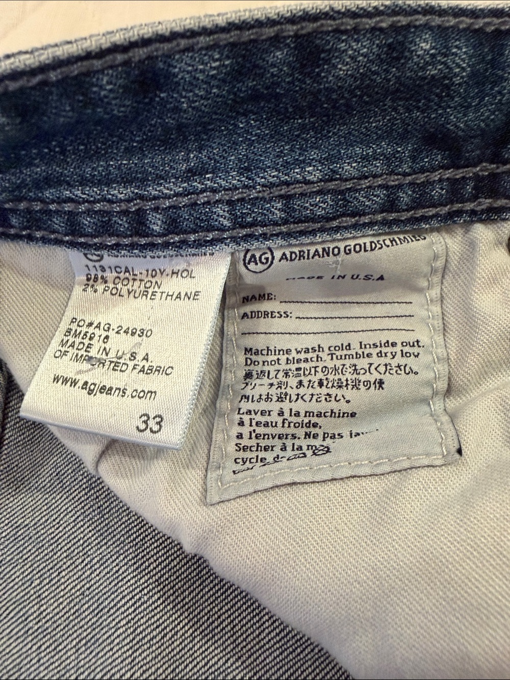 Ag Adriano Goldschmied Straight-Leg Jeans in Dark Blue Wash - Picture 4 of 7